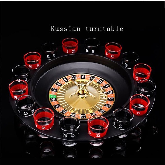 Bar Funny Tools Russia Turntable Shot Glass Russian Drinking